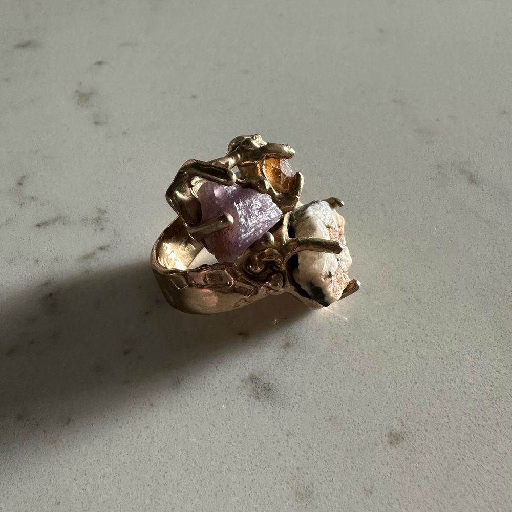 Brass Ring With Stones